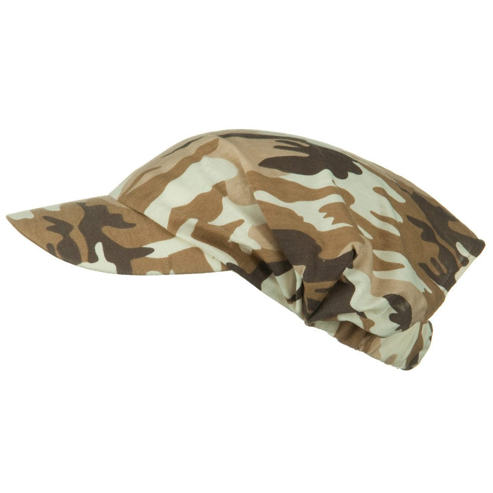 Polyester Convertible Elastic Band Camo Visor