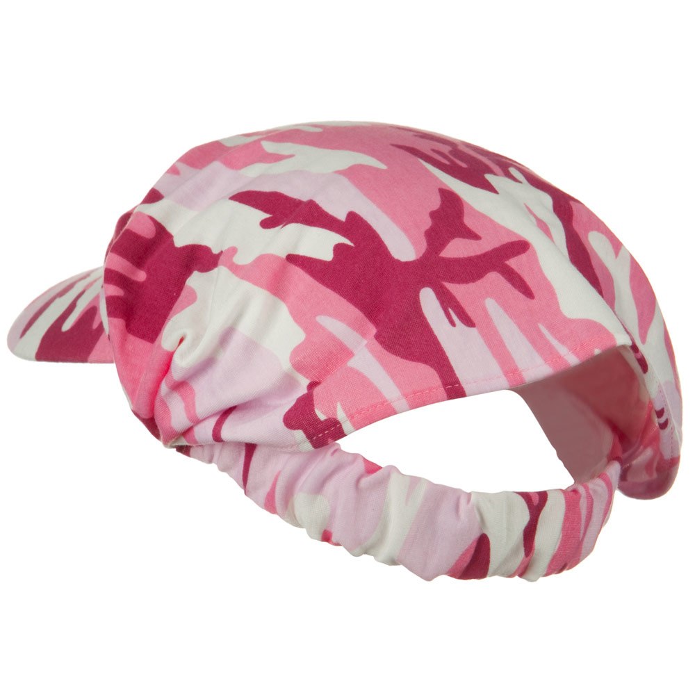 Polyester Convertible Elastic Band Camo Visor