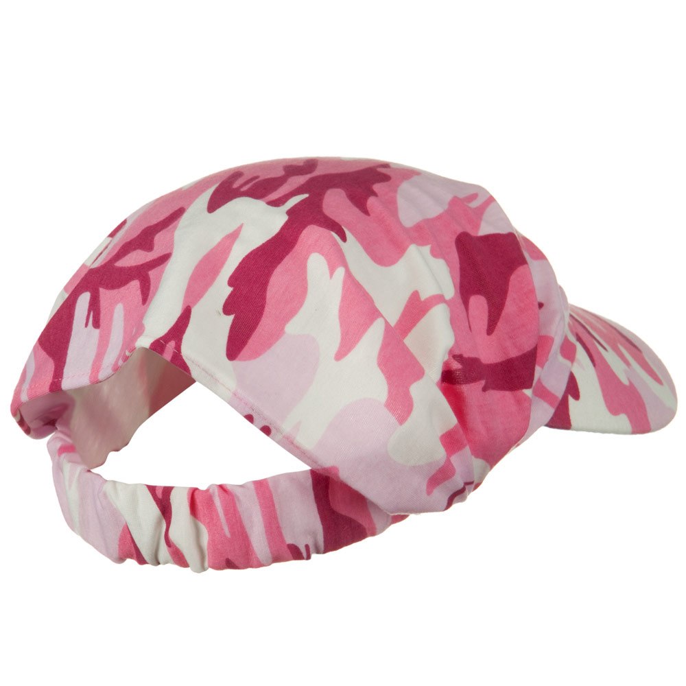 Polyester Convertible Elastic Band Camo Visor