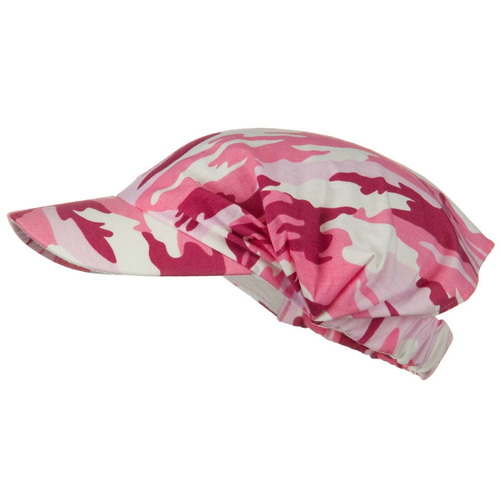 Polyester Convertible Elastic Band Camo Visor