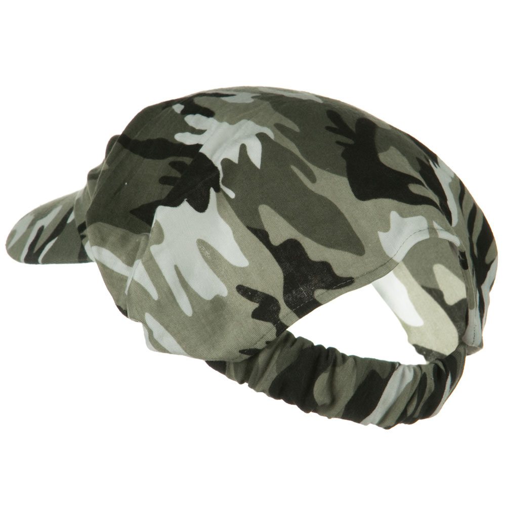 Polyester Convertible Elastic Band Camo Visor