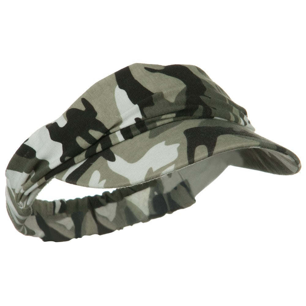 Polyester Convertible Elastic Band Camo Visor