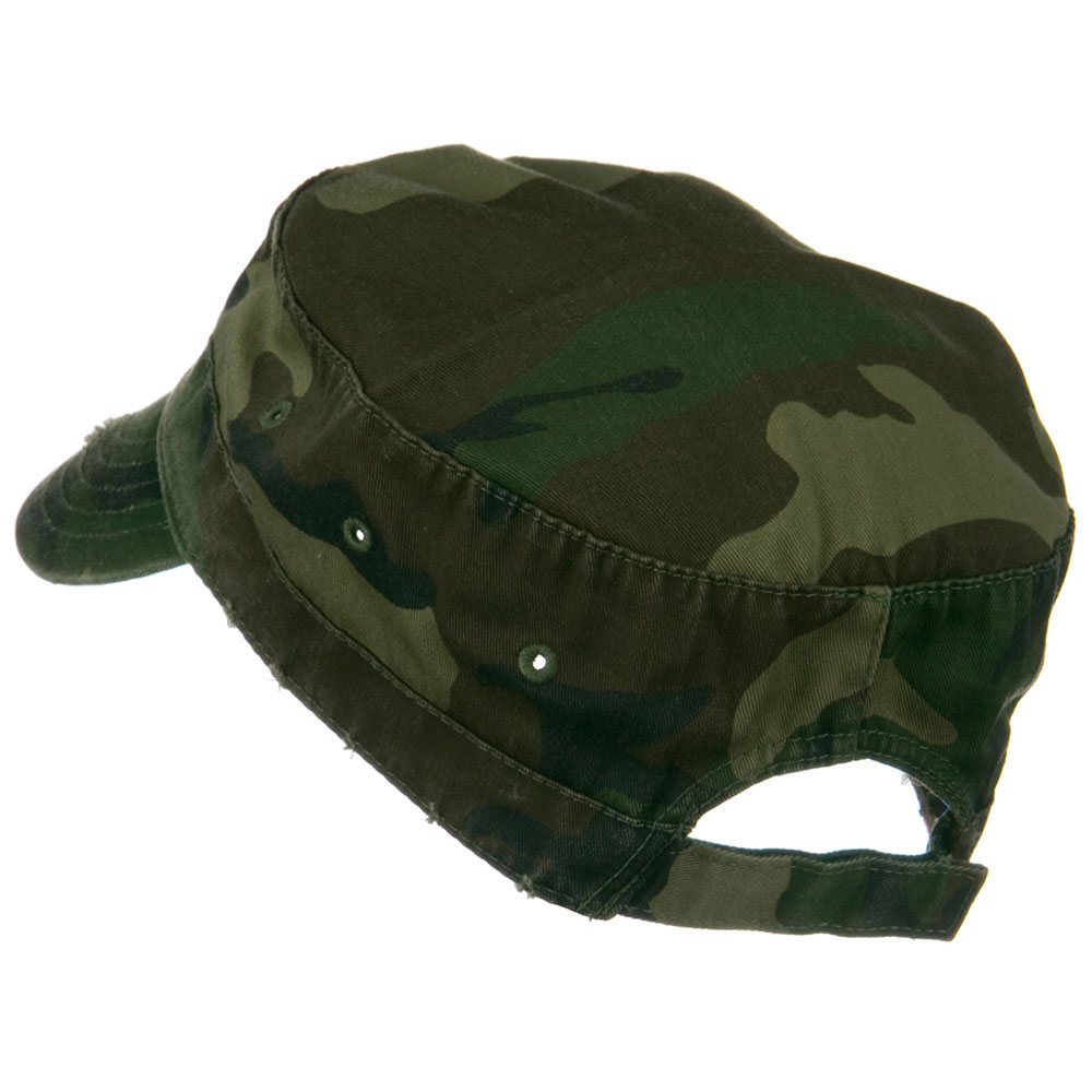 Enzyme Frayed Army Caps