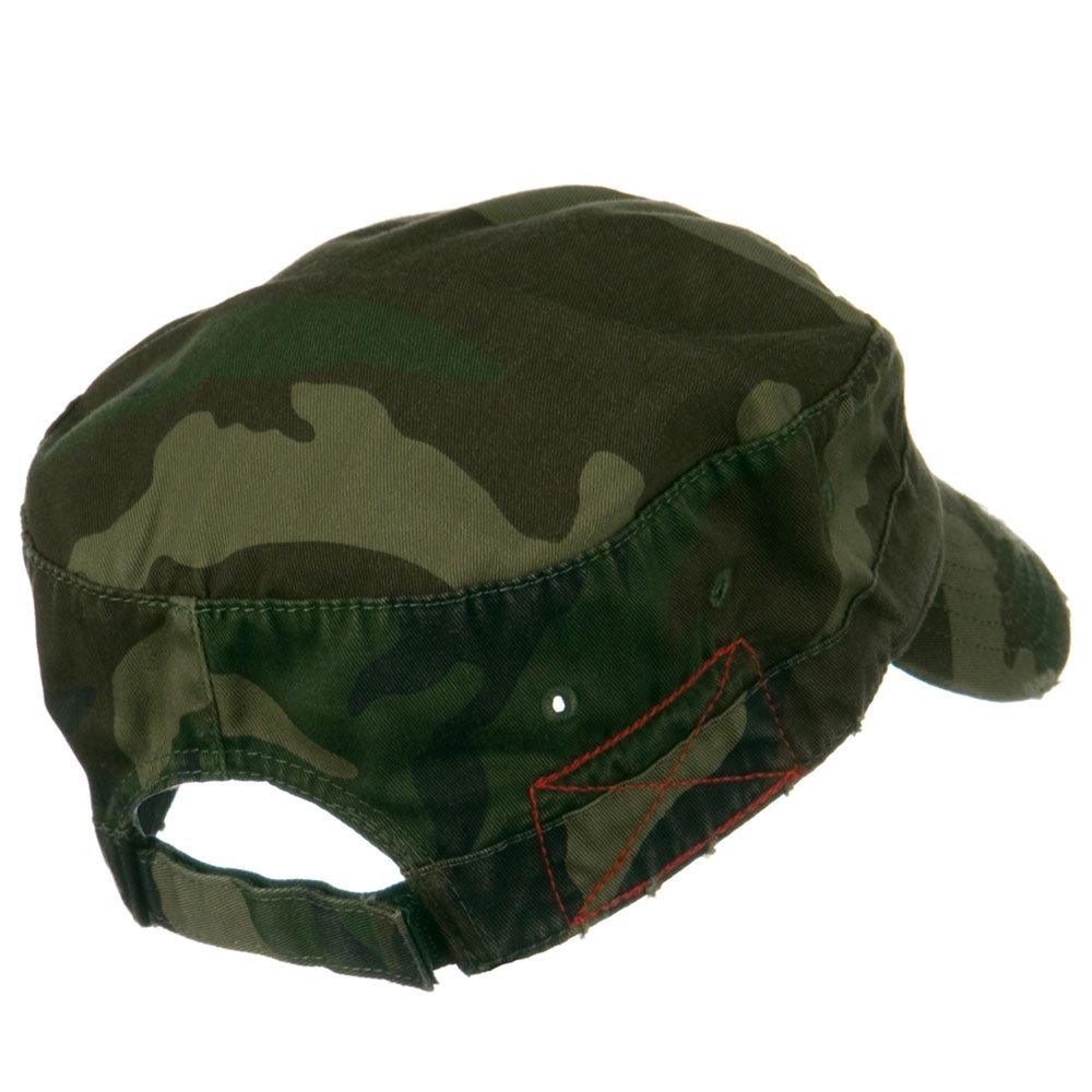 Enzyme Frayed Army Caps