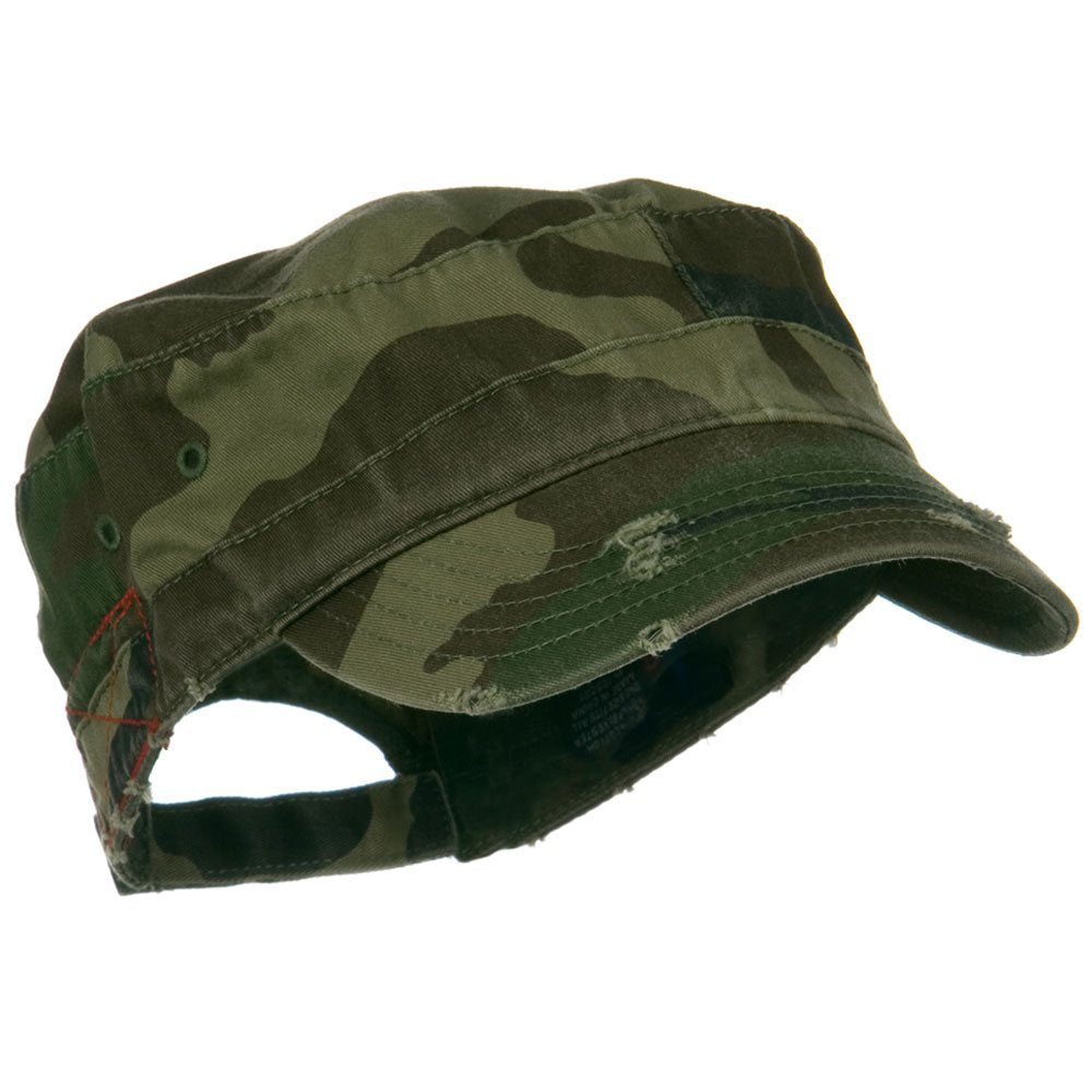 Enzyme Frayed Army Caps