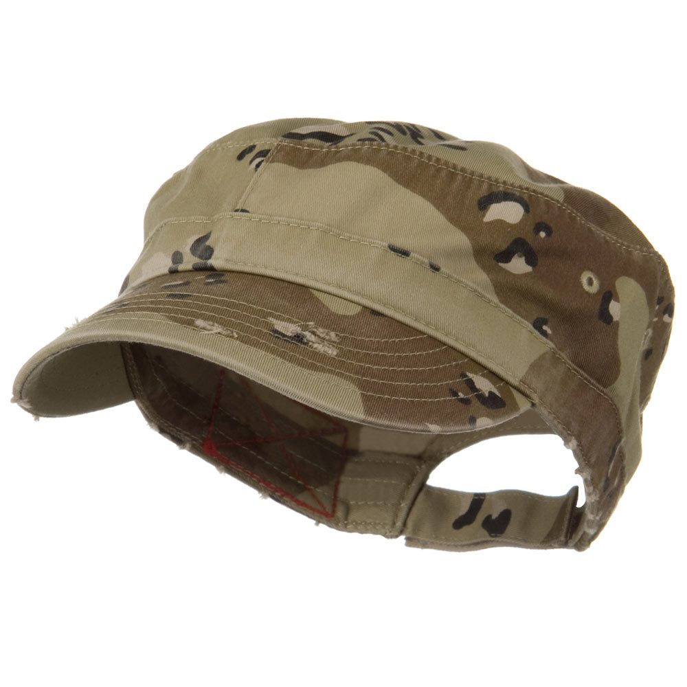Enzyme Frayed Army Caps