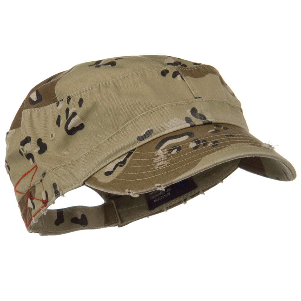 Enzyme Frayed Army Caps