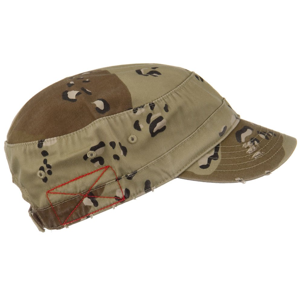 Enzyme Frayed Army Caps