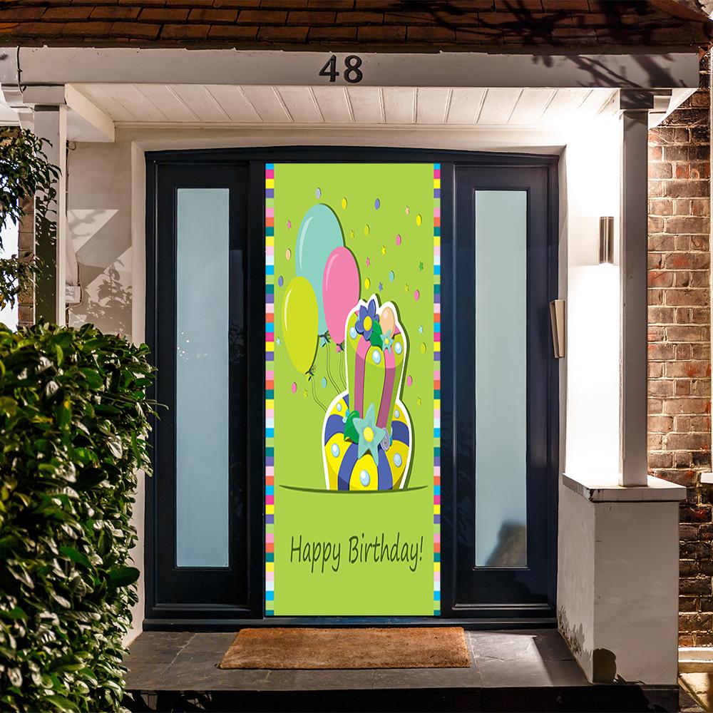 Happy Birthday Lime Green Background