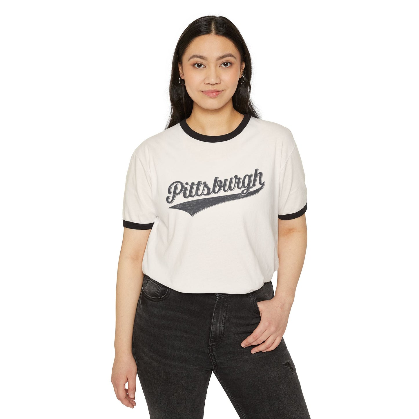 Pittsburgh Varsity Retro Cotton Ringer T-Shirt - Next Level 3604