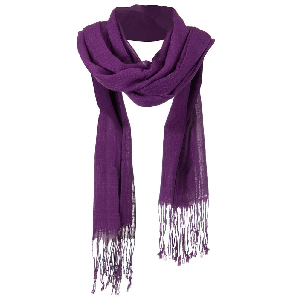 Solid Viscose Long Scarf
