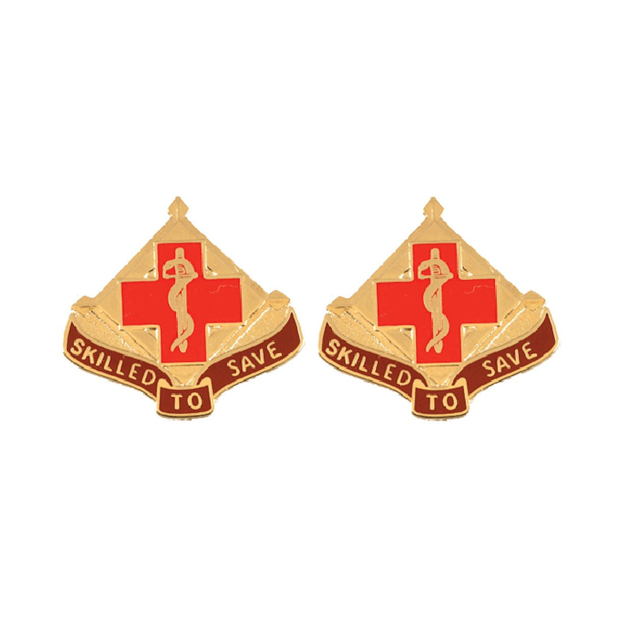 131st Surgical Hospital Distinctive Unit Insignia - Pair - SKILLED TO SAVE