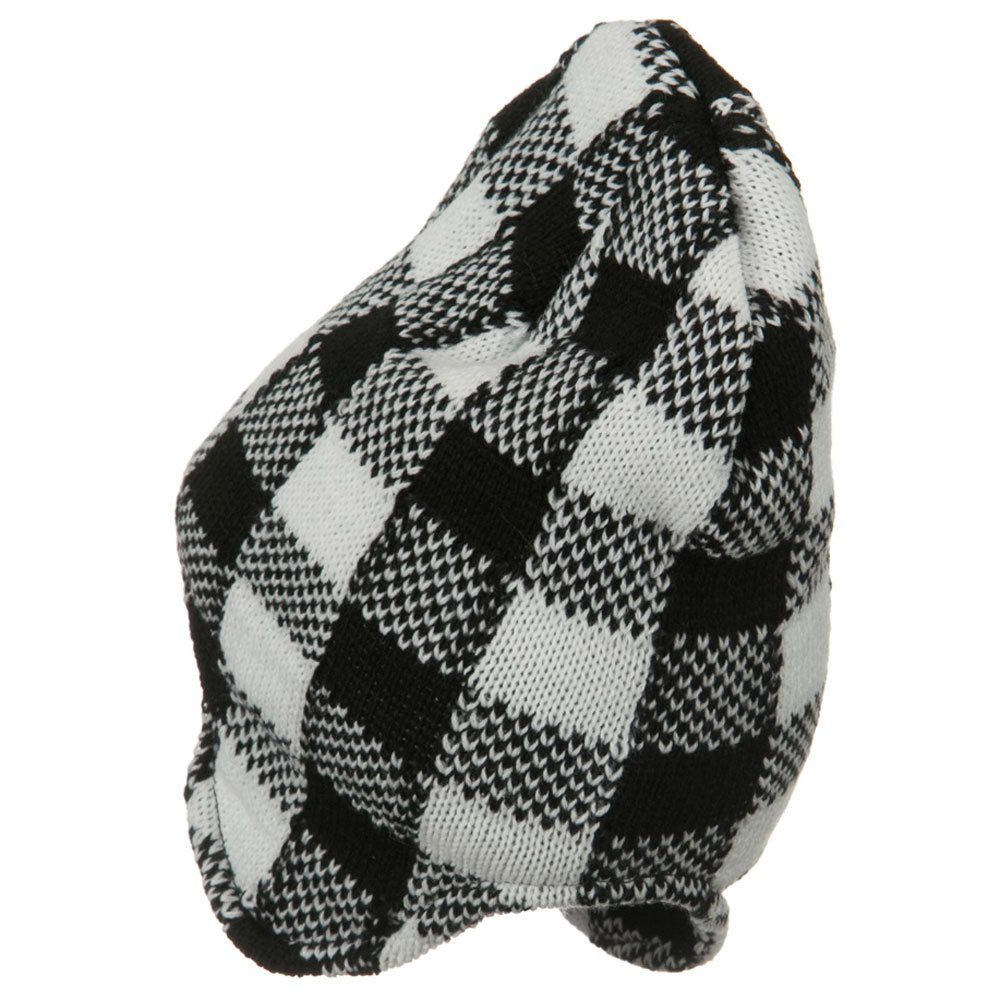 Buffalo Plaid Peruvian Beanie Hat