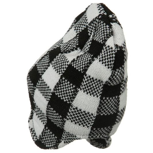 Buffalo Plaid Peruvian Beanie Hat