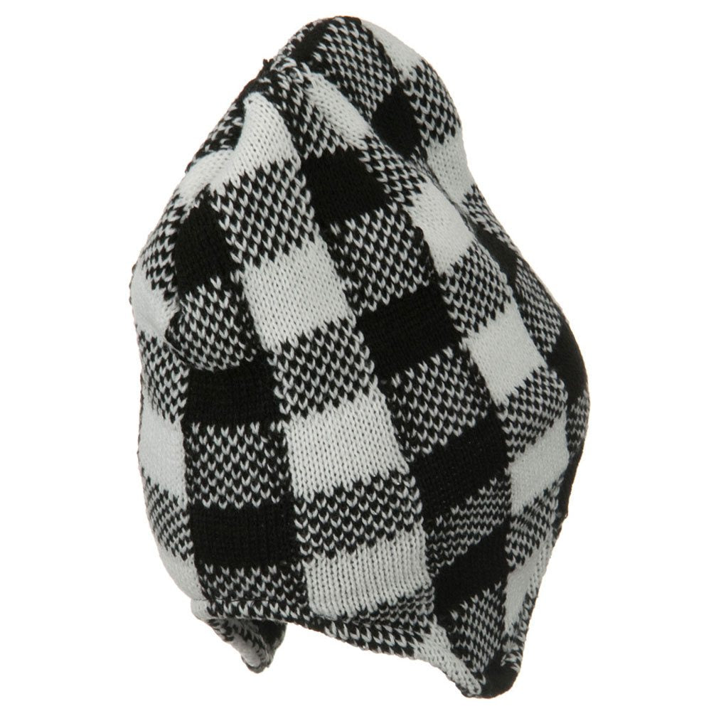 Buffalo Plaid Peruvian Beanie Hat