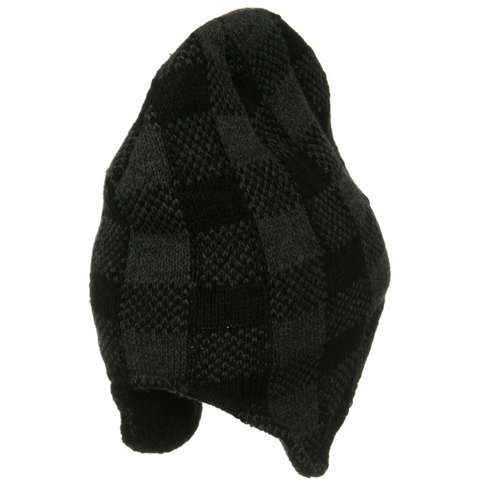 Buffalo Plaid Peruvian Beanie Hat