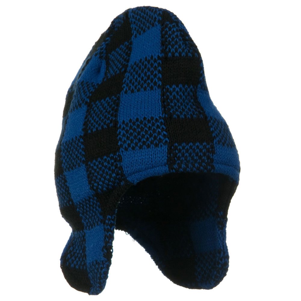 Buffalo Plaid Peruvian Beanie Hat