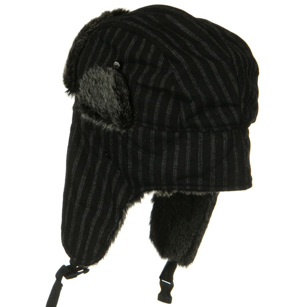 Blended Polyester Pinstripe Trooper Hat