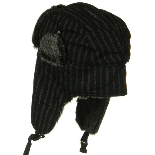 Blended Polyester Pinstripe Trooper Hat