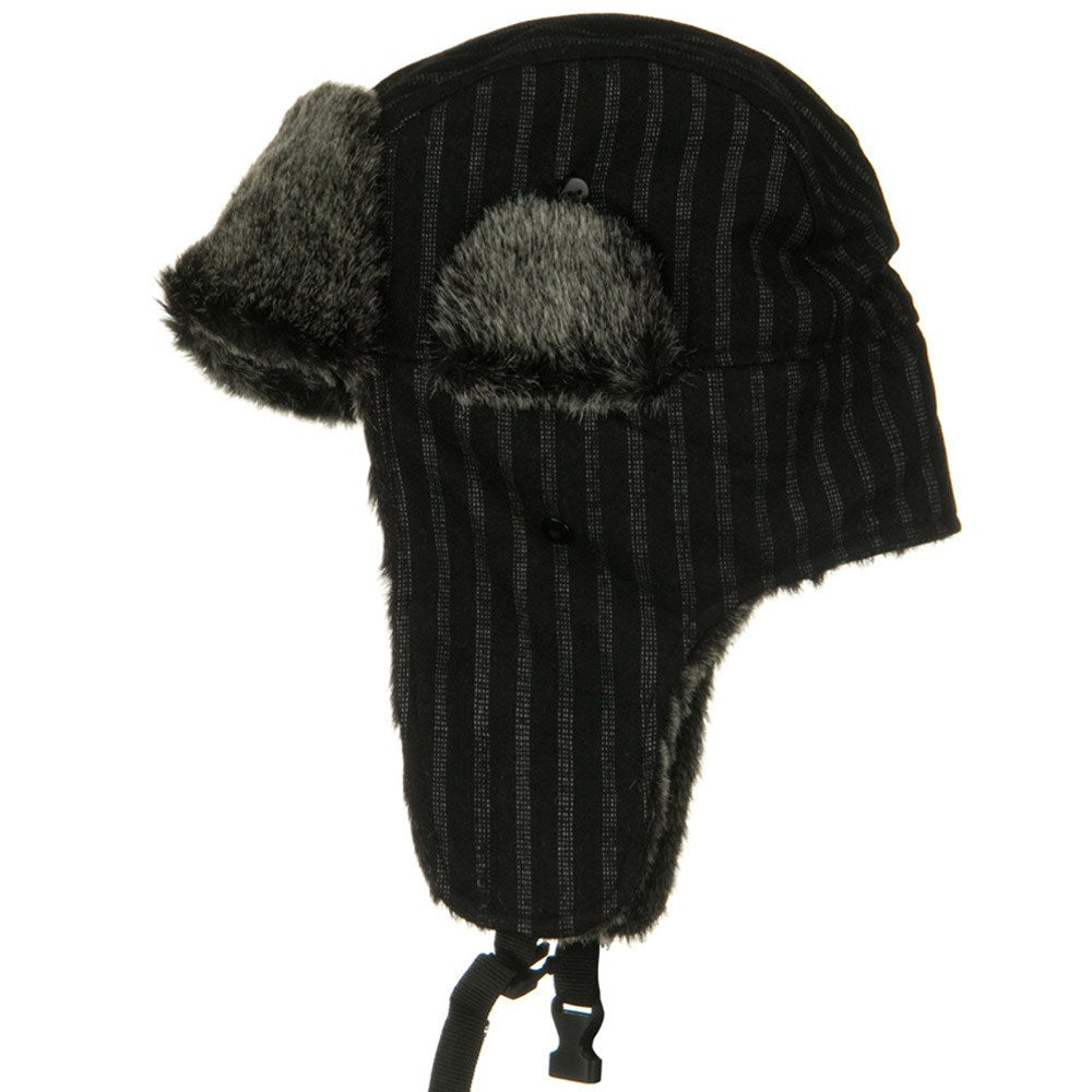 Blended Polyester Pinstripe Trooper Hat