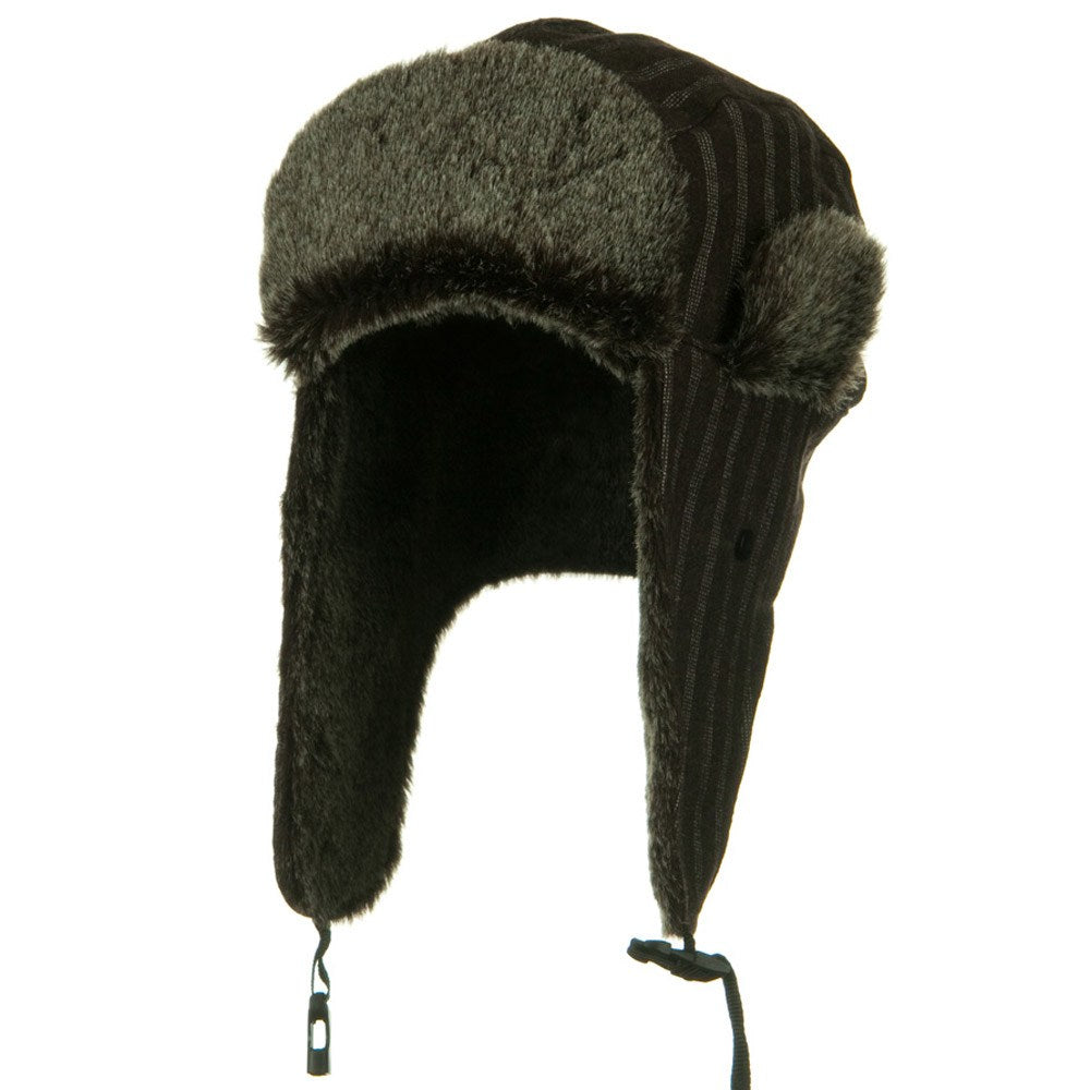 Blended Polyester Pinstripe Trooper Hat