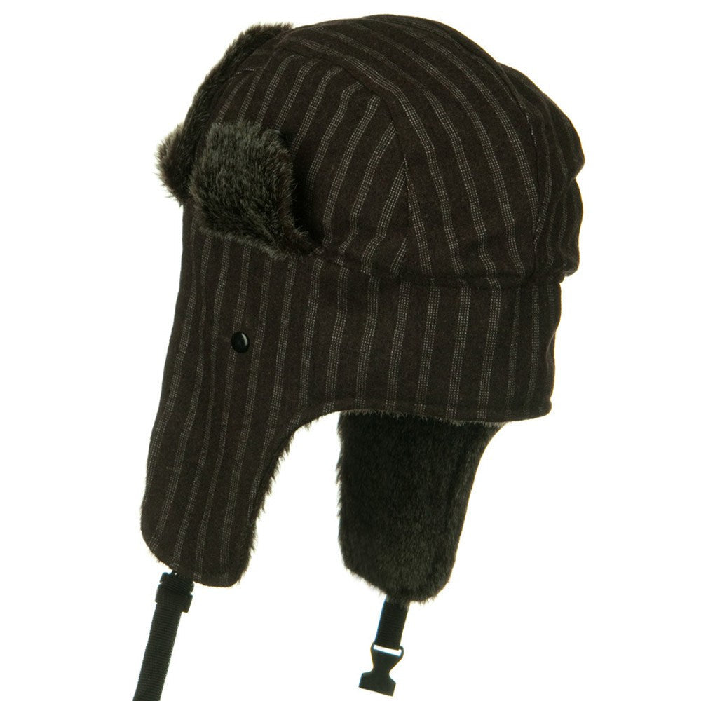 Blended Polyester Pinstripe Trooper Hat