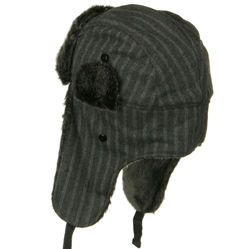 Blended Polyester Pinstripe Trooper Hat