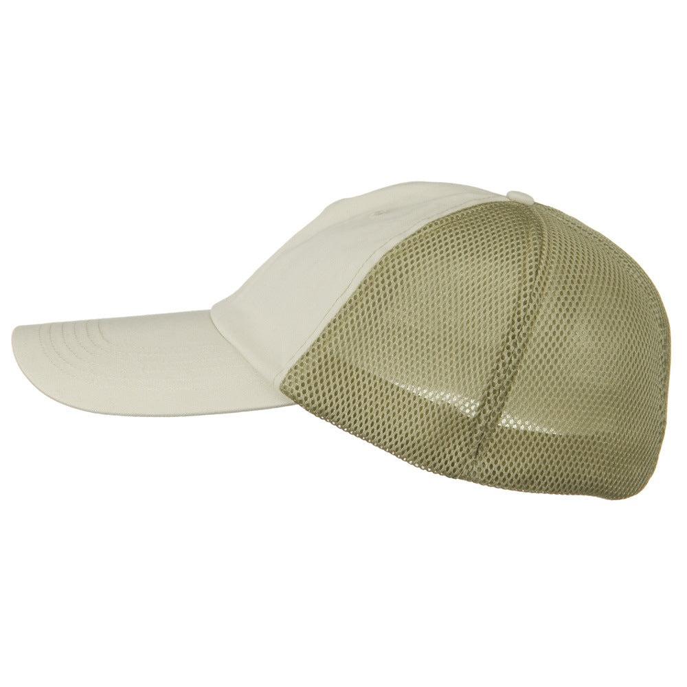 Big Size Summer Twill Mesh Flexible Fitted Cap