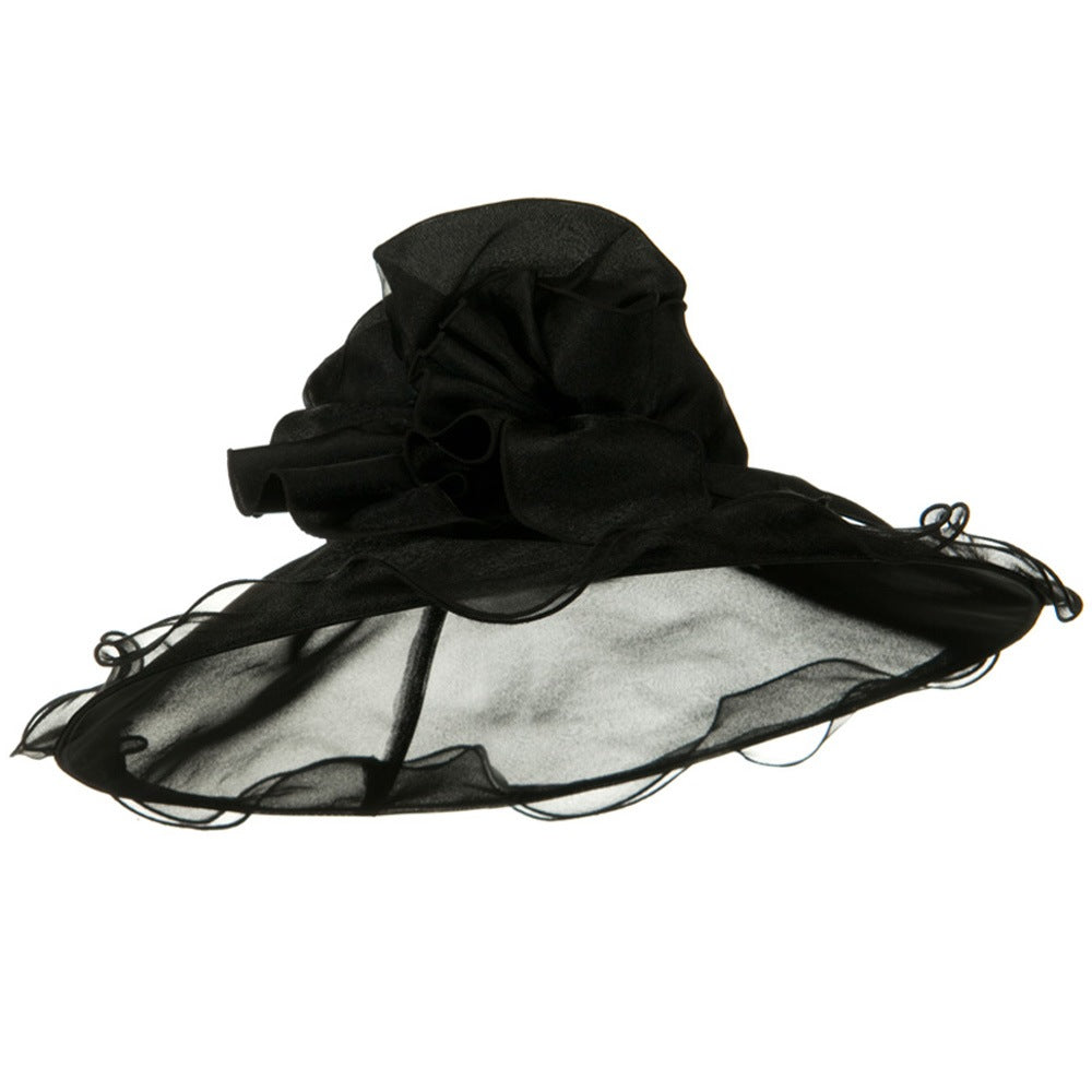 Double Trim Organza Hat