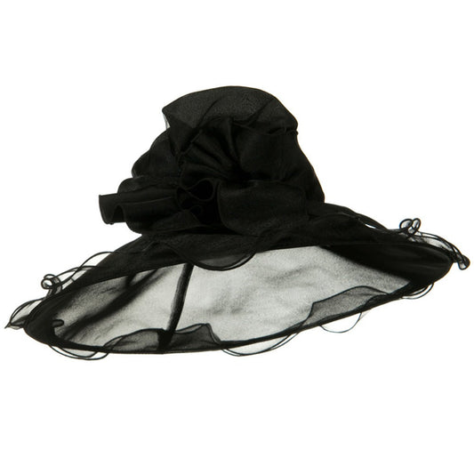 Double Trim Organza Hat