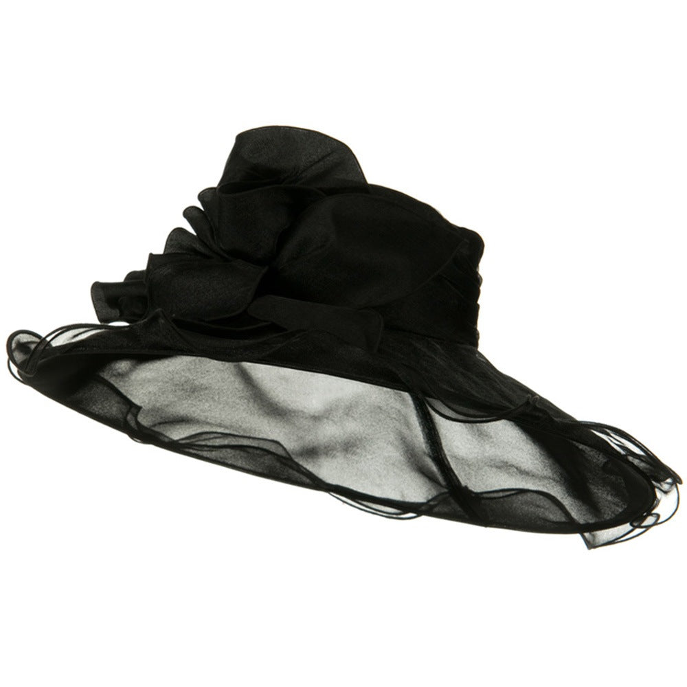 Double Trim Organza Hat