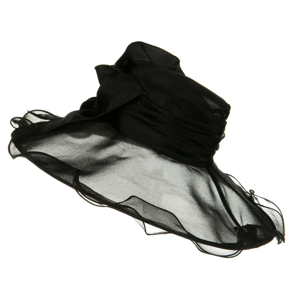 Double Trim Organza Hat