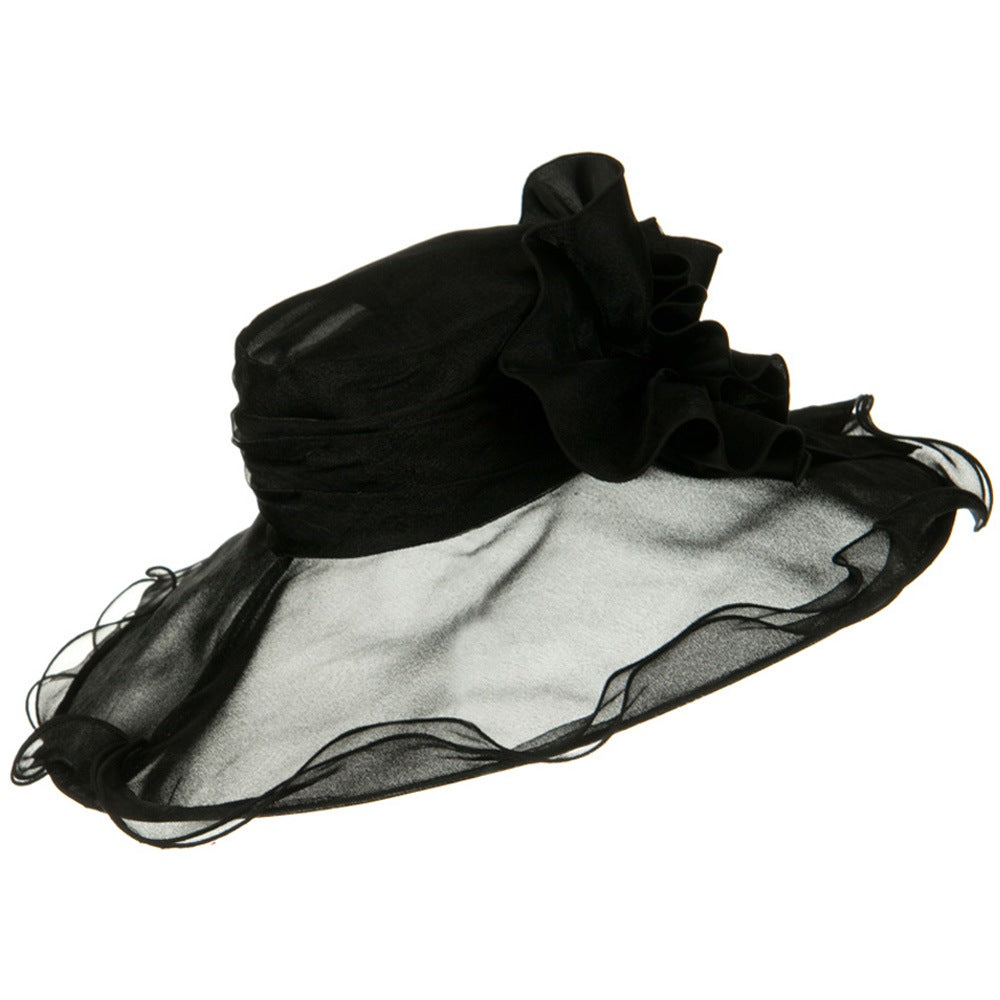 Double Trim Organza Hat