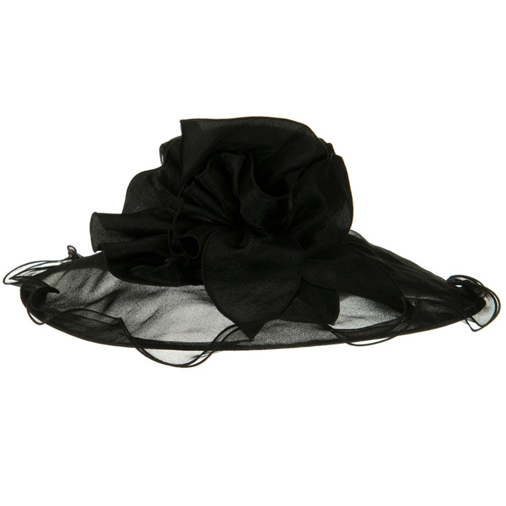 Double Trim Organza Hat