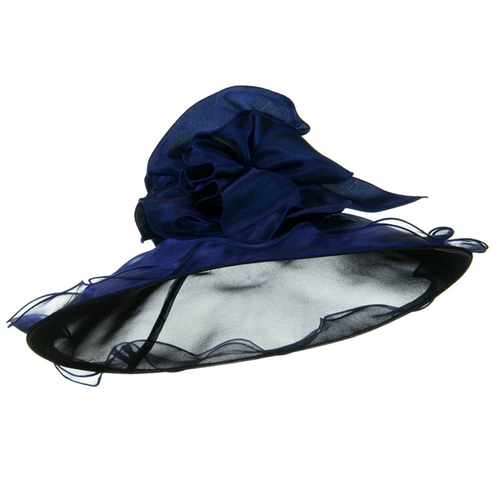 Double Trim Organza Hat