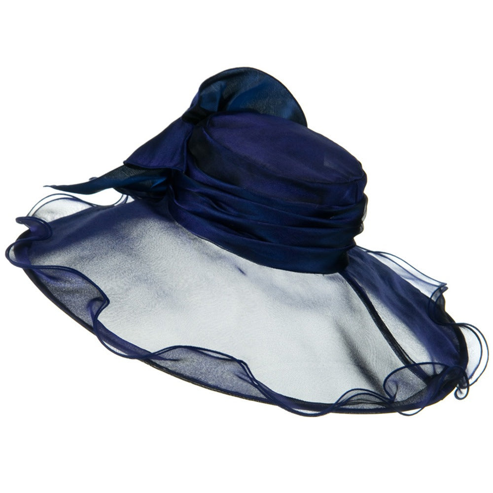 Double Trim Organza Hat