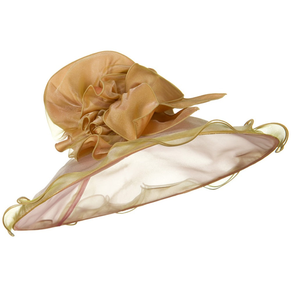 Double Trim Organza Hat