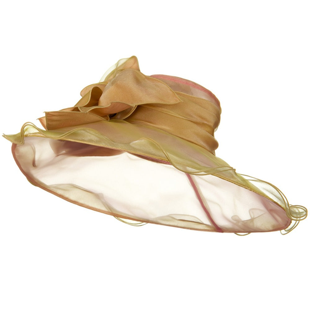 Double Trim Organza Hat