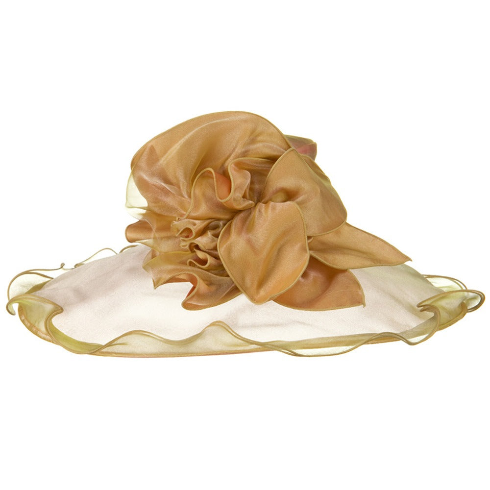 Double Trim Organza Hat