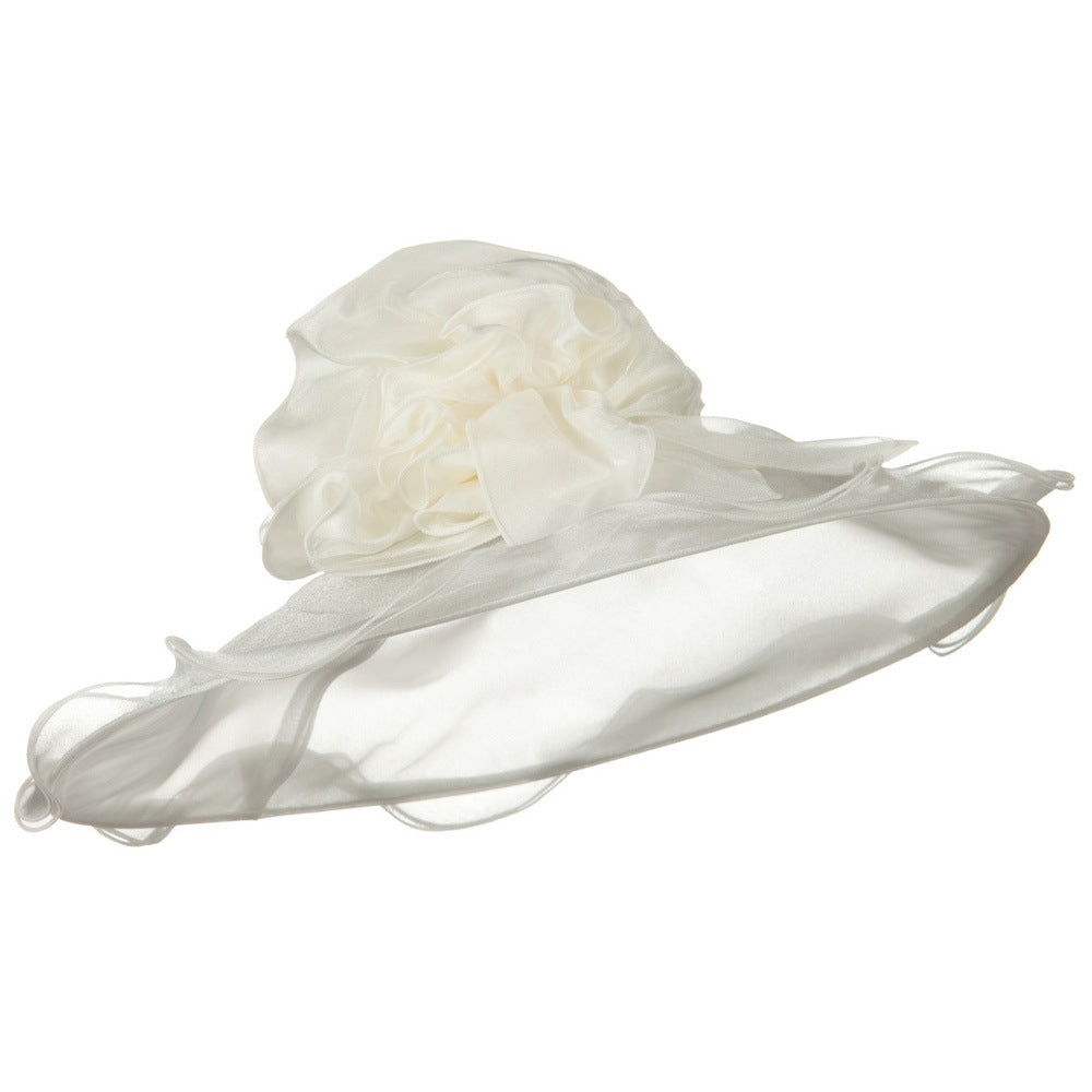 Double Trim Organza Hat