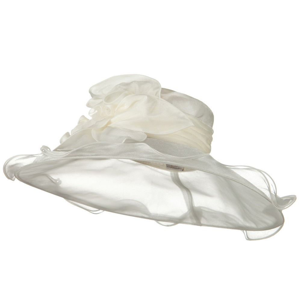 Double Trim Organza Hat