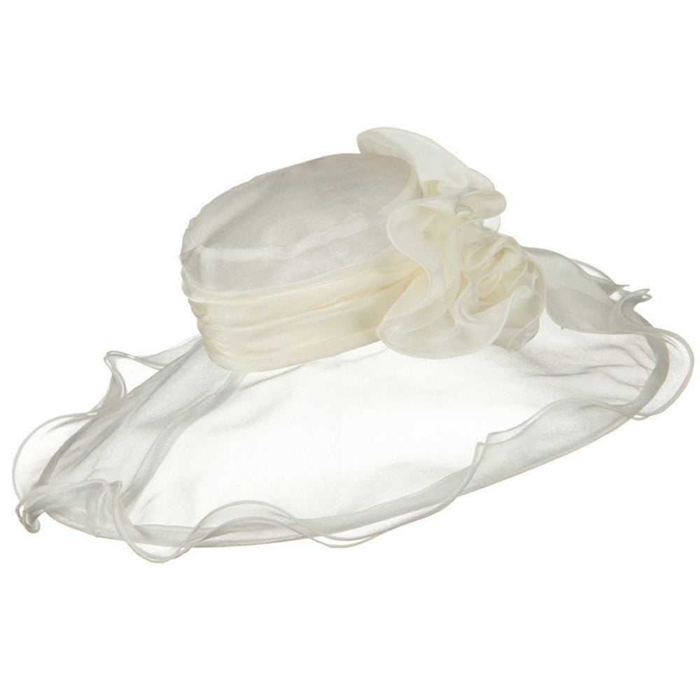 Double Trim Organza Hat