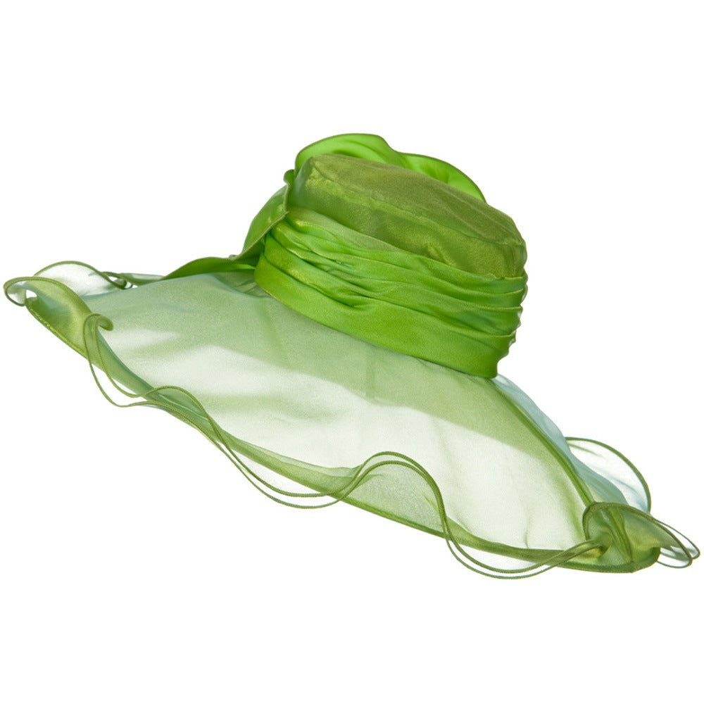 Double Trim Organza Hat