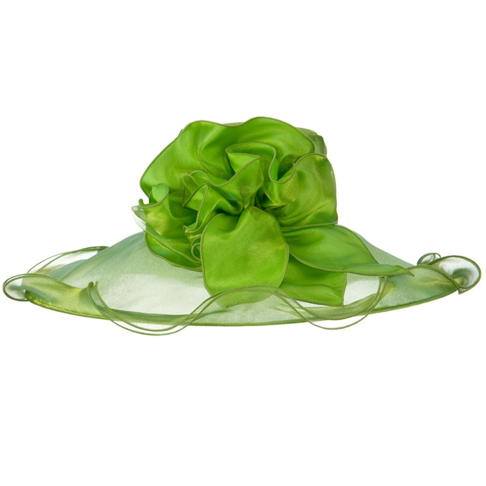 Double Trim Organza Hat
