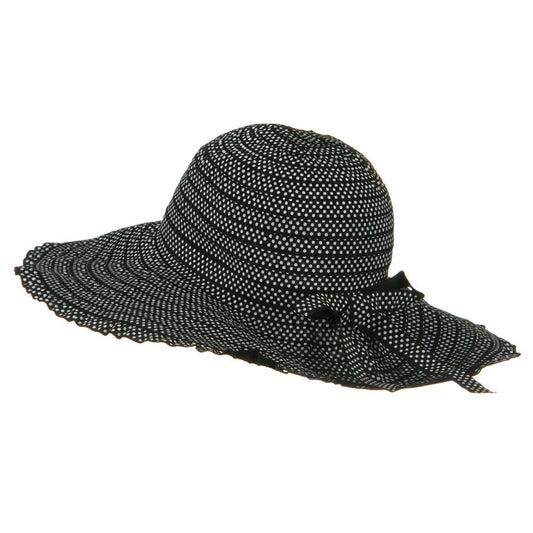 Ribbon Short Brim Self Tie Hat