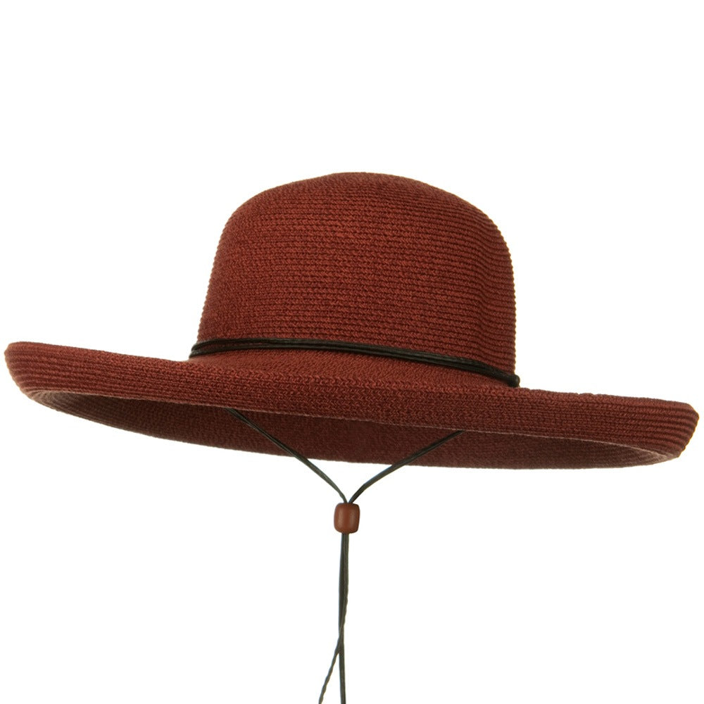 UPF 50+ Cotton Paper Braid Kettle Brim Hat