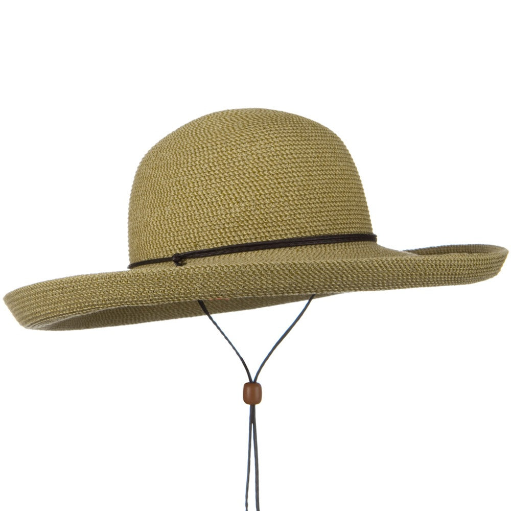 UPF 50+ Cotton Paper Braid Kettle Brim Hat