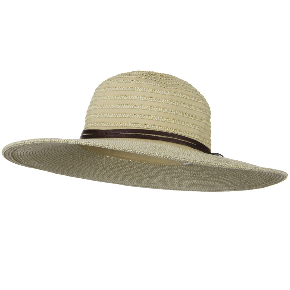 UPF 50+ Braider Ribbon Wide Flat Brim Hat