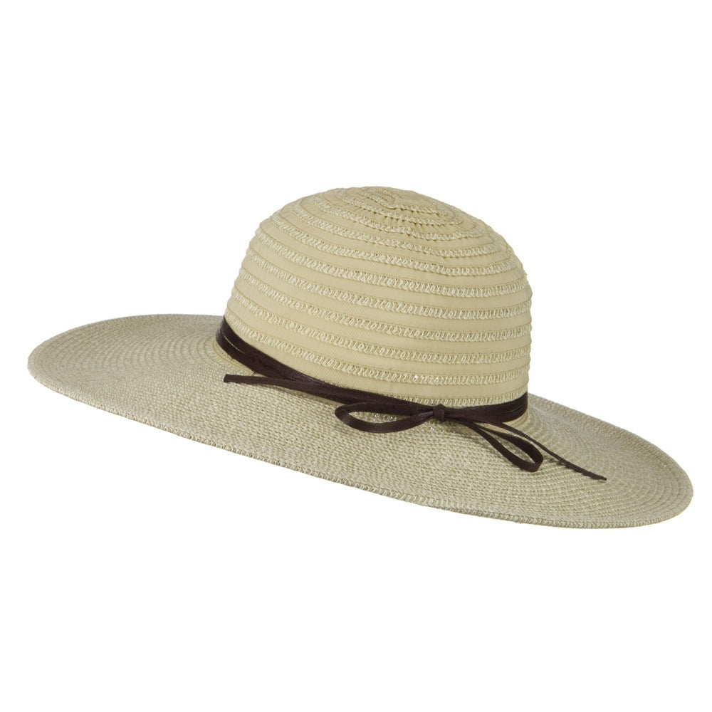 UPF 50+ Braider Ribbon Wide Flat Brim Hat