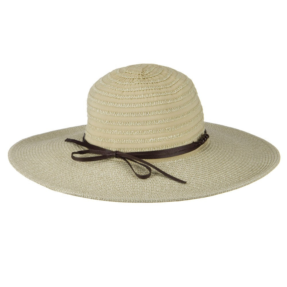 UPF 50+ Braider Ribbon Wide Flat Brim Hat